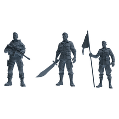 MRY-SFW SSTR176 Miniatures Soldier Model Kit Special Forces Soldier Modern Model 3 pcs