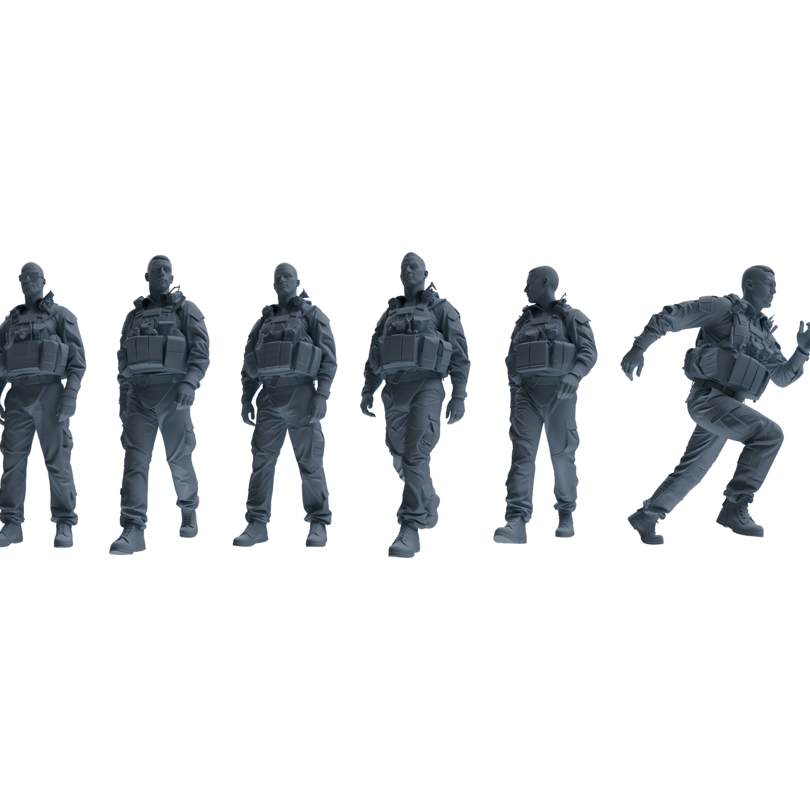 MRY-SFW LYGR623 Modern U.S. Army Six-Person Daily 3D Printed Resin Model Kit by SSMODEL