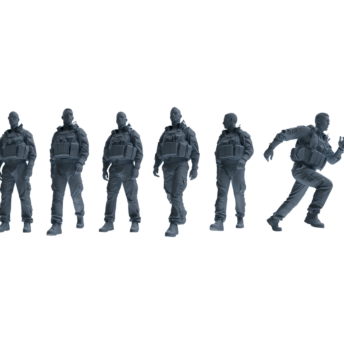 MRY-SFW LYGR623 Modern U.S. Army Six-Person Daily 3D Printed Resin Model Kit by SSMODEL