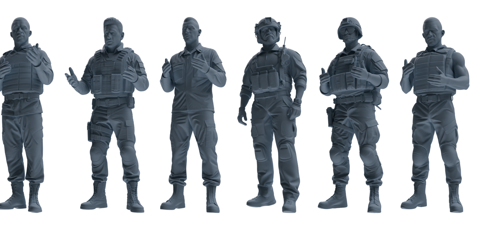 MRY-SFW SSTR034 Miniatures Soldier Model Kit 1993 Mogadishu Black Hawk Helicopter Soldier Discussion Six-Person Group
