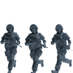 MRY-SFW SSTR325 Modern Counter-Terrorism SWAT Shield Bearer Combat 4 Three-Person Group