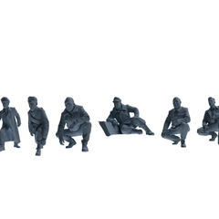 MRY-SFW SSTR105 Miniatures Soldier Model Kit Enemy at Stalingrad WWII Soviet Soldiers Ambush Six-Person Group