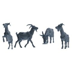MRY-SFW LYTR846 Farm Goat Pose Model 4 pcs Miniature Car Diorama Figures Scene Props Accessories Resin 3D Printed Resin Model Kit by SSMODEL