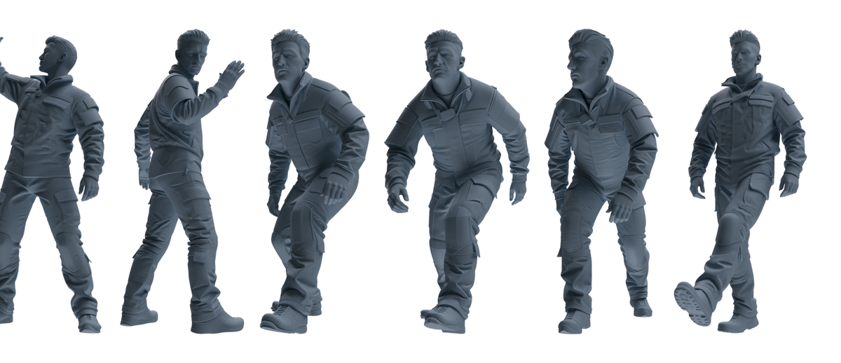 MRY-SFW LYGR701 Modern U.S. Military Six-Person Tactics Group 3D Printed Resin Model Kit by SSMODEL