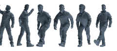 MRY-SFW LYGR701 Modern U.S. Military Six-Person Tactics Group 3D Printed Resin Model Kit by SSMODEL