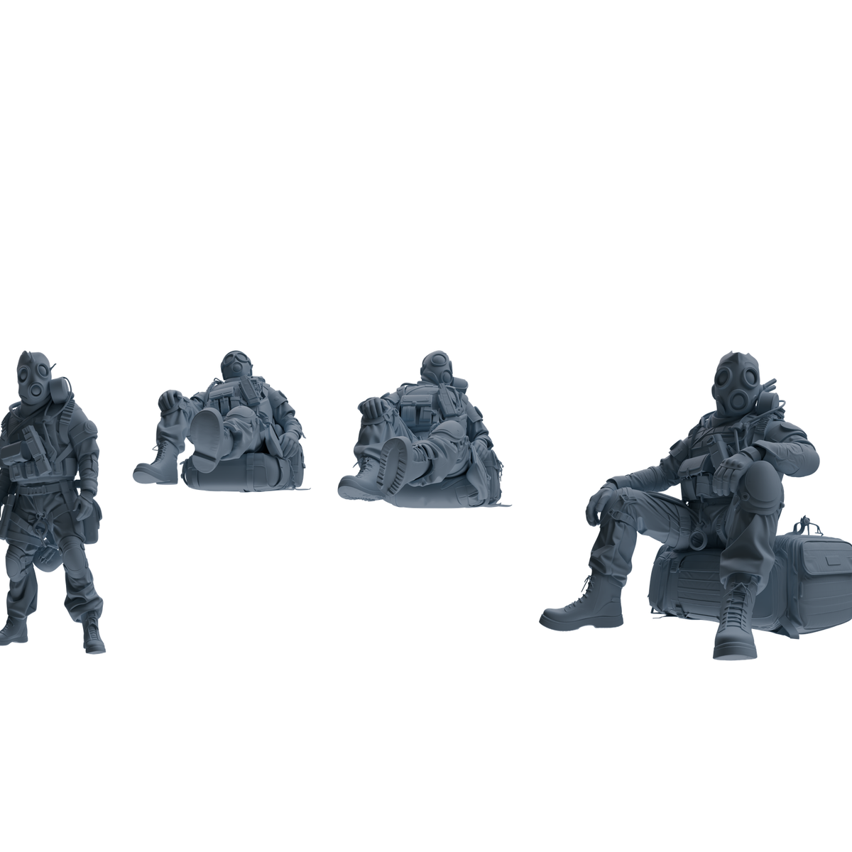 MRY-SFW SSTR339 Modern Counter-Terrorism SWAT Breacher Rest 3 Four-Person Group