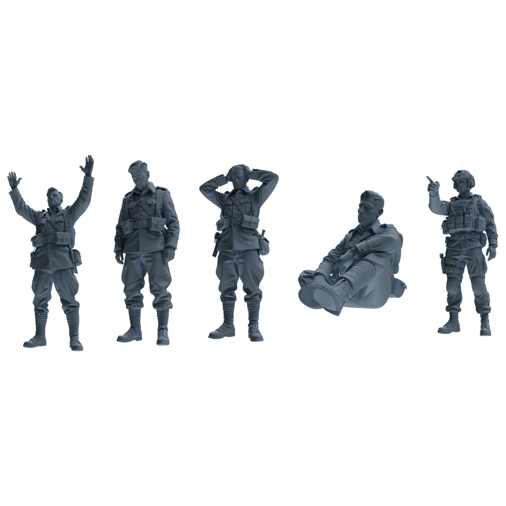 MRY-SFW SSTR197 Miniatures Soldier Model Kit Multi-Pose Soldier Modern Model 5 pcs