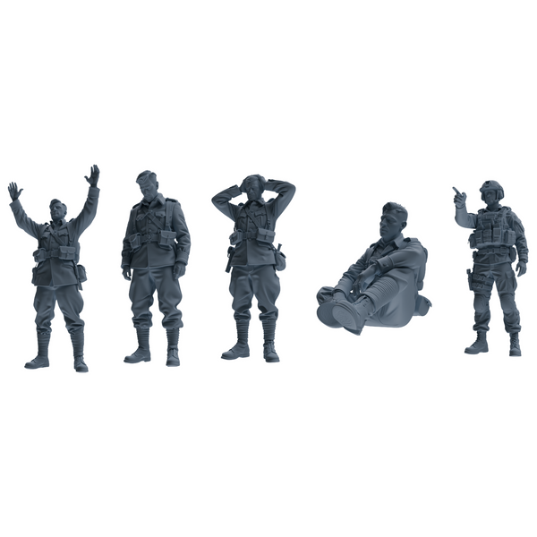 MRY-SFW SSTR197 Miniatures Soldier Model Kit Multi-Pose Soldier Modern Model 5 pcs