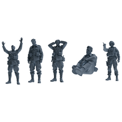 MRY-SFW SSTR197 Miniatures Soldier Model Kit Multi-Pose Soldier Modern Model 5 pcs
