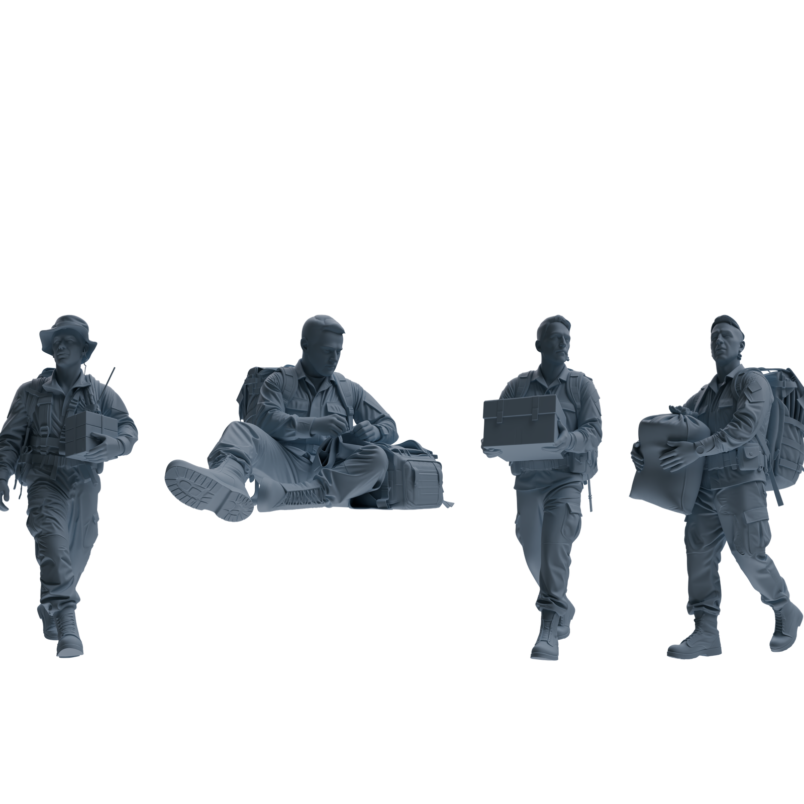 MRY-SFW SSTR132 Miniatures Soldier Model Kit War of Hyenas Modern Canadian Army Four-Person Logistics Group