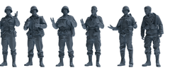 MRY-SFW SSTR067 Miniatures Soldier Model Kit Saving Ryan in Normandy WWII U.S. Army Six-Person Conversation Group