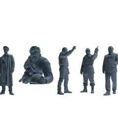 MRY-SFW SSTR108 Miniatures Soldier Model Kit Enemy at Stalingrad WWII Soviet Soldiers Resting Six-Person Group