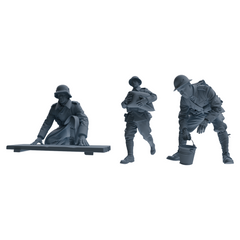 MRY-SFW SSTR189 Miniatures Soldier Model Kit WWI Engineer Soldier Pose Modern Model 3 pcs