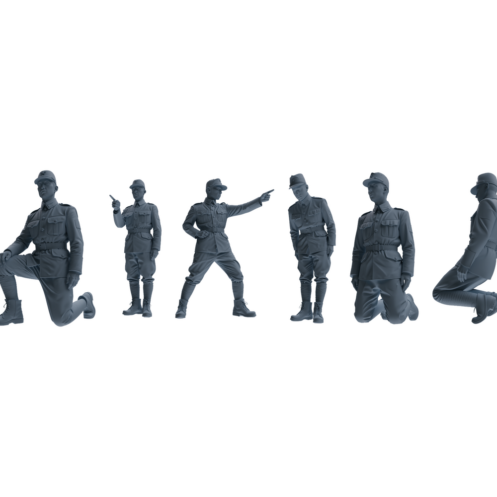 MRY-SFW LYGR635 WWII Japanese Army Six-Person Reprimand Group 3D Printed Resin Model Kit by SSMODEL