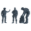 MRY-SFW SSTR183 Miniatures Soldier Model Kit Special Forces Soldier Pose Modern Model 3 pcs