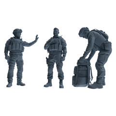 MRY-SFW SSTR183 Miniatures Soldier Model Kit Special Forces Soldier Pose Modern Model 3 pcs