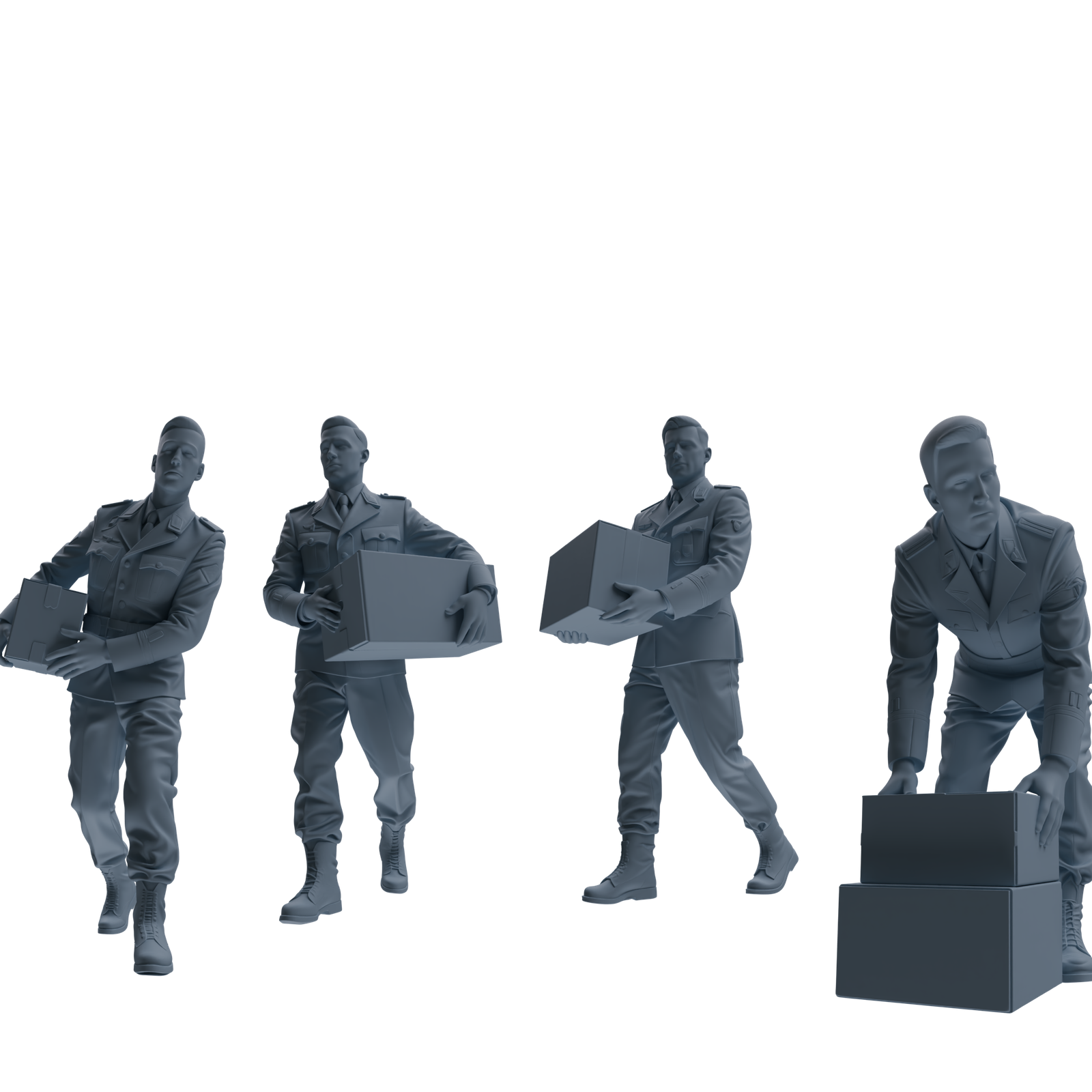 MRY-SFW SSTR233 Modern German Army Logistics Soldier Logistics Four-Person Group