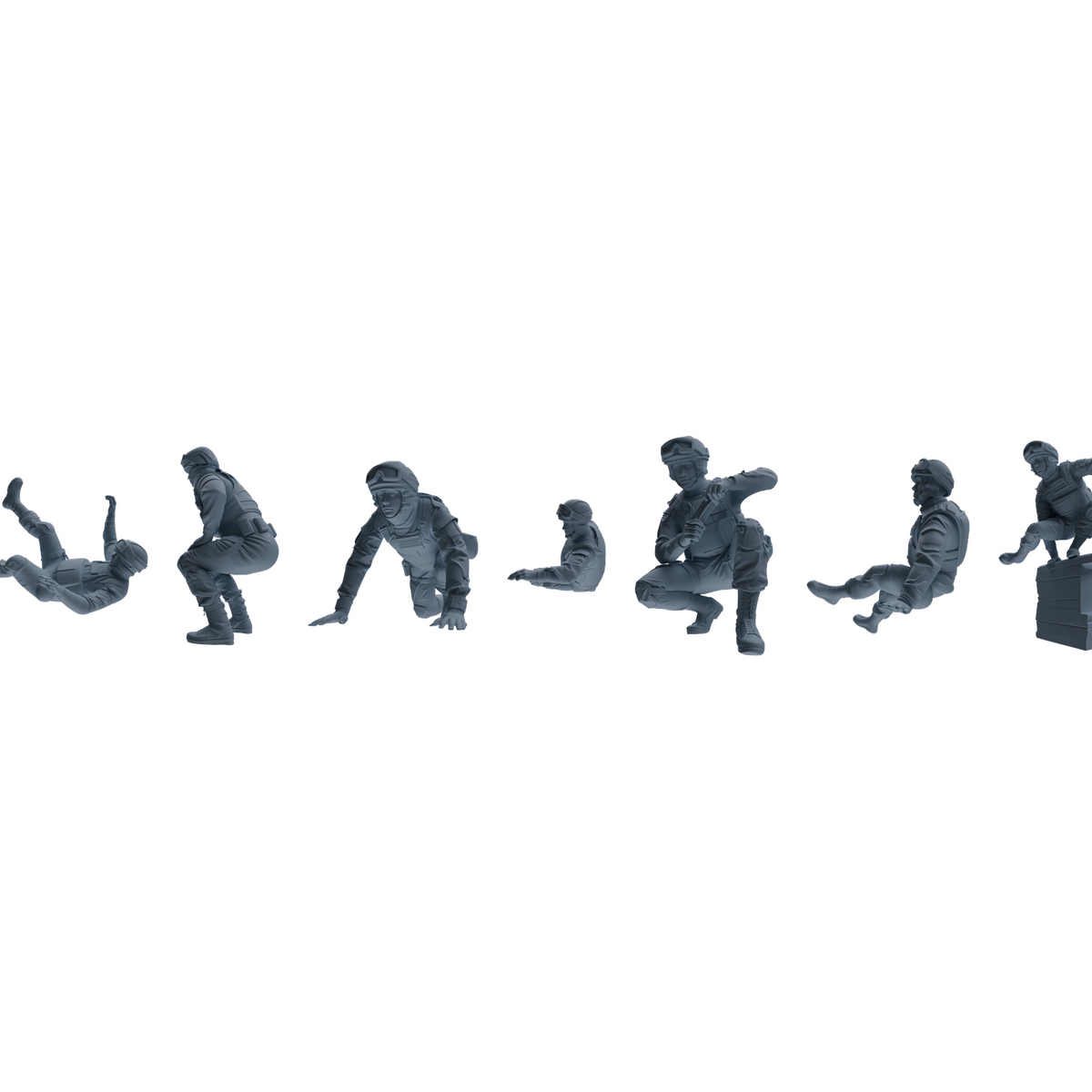 MRY-SFW LYGR627 Modern Airborne Division Seven-Person Training 3D Printed Resin Model Kit by SSMODEL