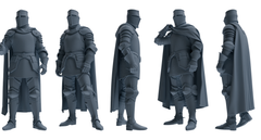 MRY-SFW SSTR091 Miniatures Soldier Model Kit Medieval Knight Five-Person Celebration Group