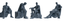 MRY-SFW SSTR081 Miniatures Soldier Model Kit Medieval Knight Without Helmet Four-Person Rest Group