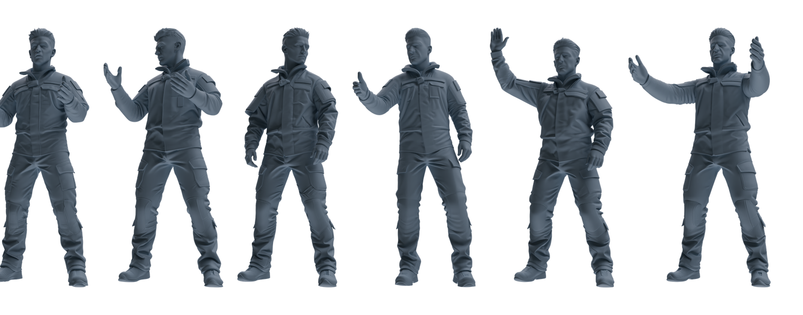 MRY-SFW LYGR690 Modern U.S. Military Six-Person Daily Routine 2 3D Printed Resin Model Kit by SSMODEL