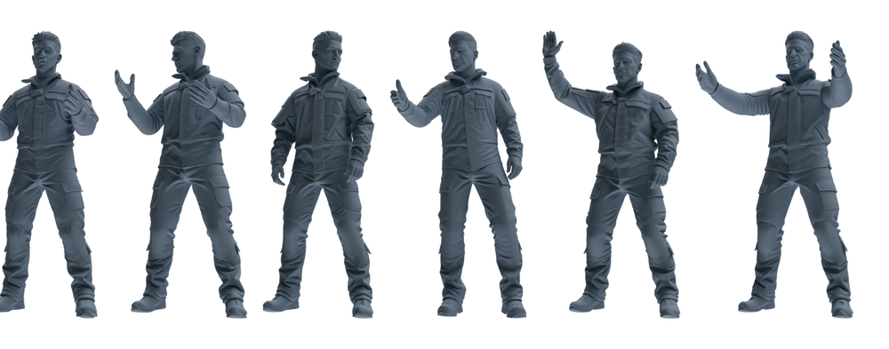 MRY-SFW LYGR690 Modern U.S. Military Six-Person Daily Routine 2 3D Printed Resin Model Kit by SSMODEL