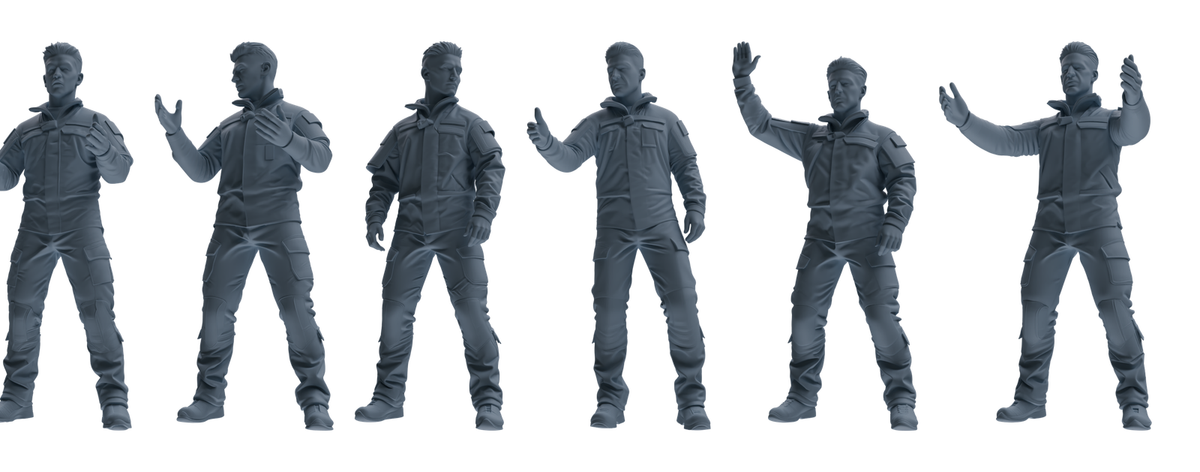 MRY-SFW LYGR690 Modern U.S. Military Six-Person Daily Routine 2 3D Printed Resin Model Kit by SSMODEL
