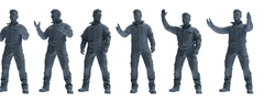 MRY-SFW LYGR690 Modern U.S. Military Six-Person Daily Routine 2 3D Printed Resin Model Kit by SSMODEL