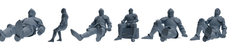 MRY-SFW SSTR095 Miniatures Soldier Model Kit Medieval Knight Six-Person Rest Group 2