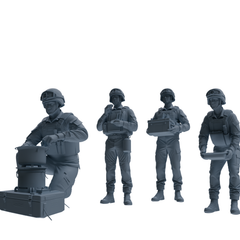 MRY-SFW SSTR238 Modern French Army Logistics Soldier Picnic Four-Person Group