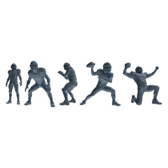 MRY-SFW LYTR809 American Football Player Figure Modern Model 5 pcs Miniature Car Diorama Figures Scene Props Accessories Resin 3D Printed Resin Model Kit by SSMODEL