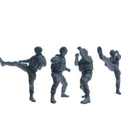 MRY-SFW SSTR346 Modern American Mercenary Combat Four-Person Group