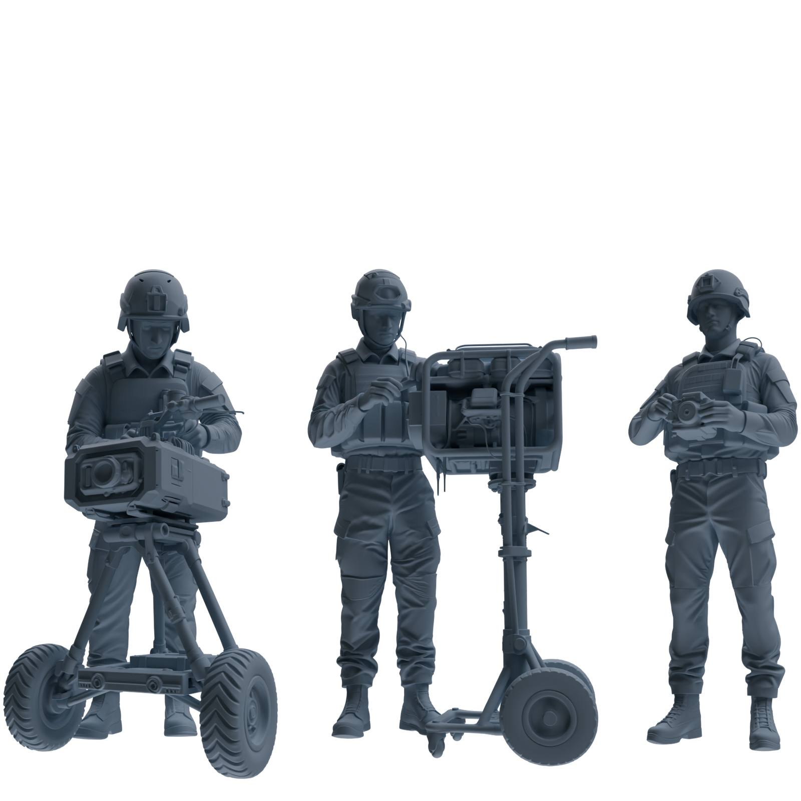 MRY-SFW SSTR250 Modern British Army Logistics Soldier Maintenance Three-Person Group