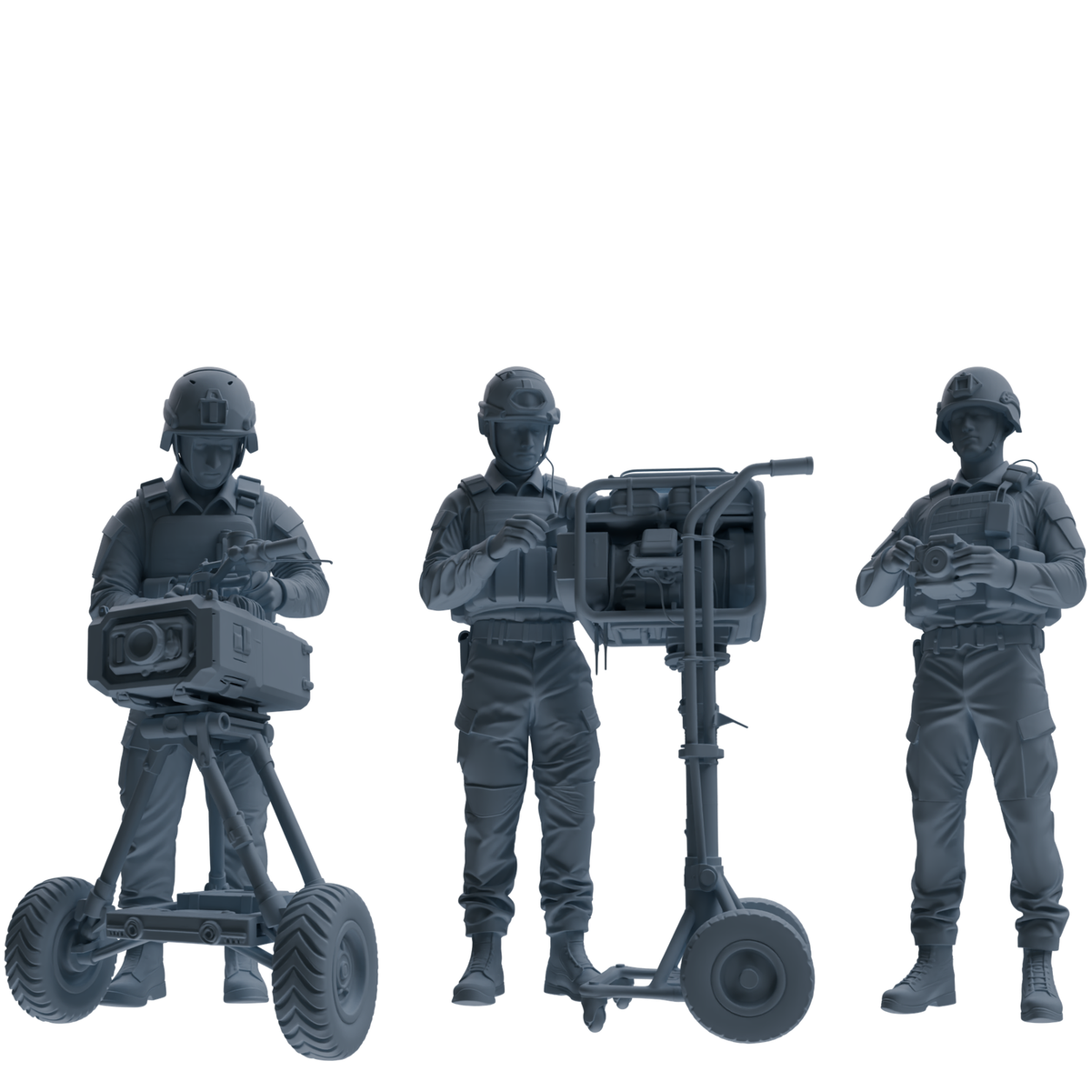 MRY-SFW SSTR250 Modern British Army Logistics Soldier Maintenance Three-Person Group