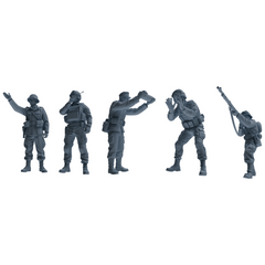 MRY-SFW SSTR191 Miniatures Soldier Model Kit Multi-Scenario Combat Soldier Pose Modern Model 5 pcs