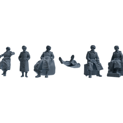 MRY-SFW LYGR646 WWII Soviet Union Six-Person Rest Group 3D Printed Resin Model Kit by SSMODEL
