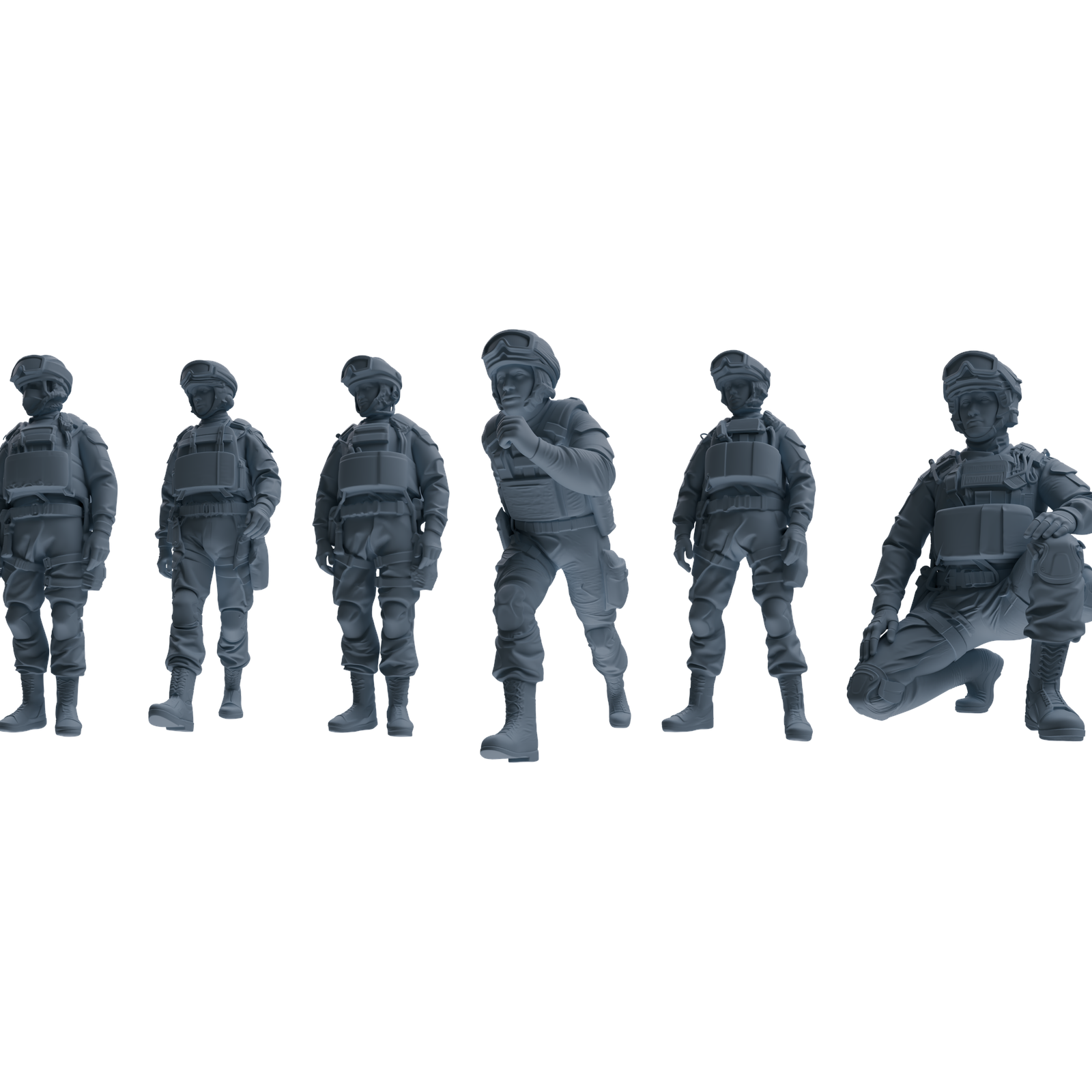 MRY-SFW LYGR631 Modern Airborne Division Six-Person Daily 3D Printed Resin Model Kit by SSMODEL