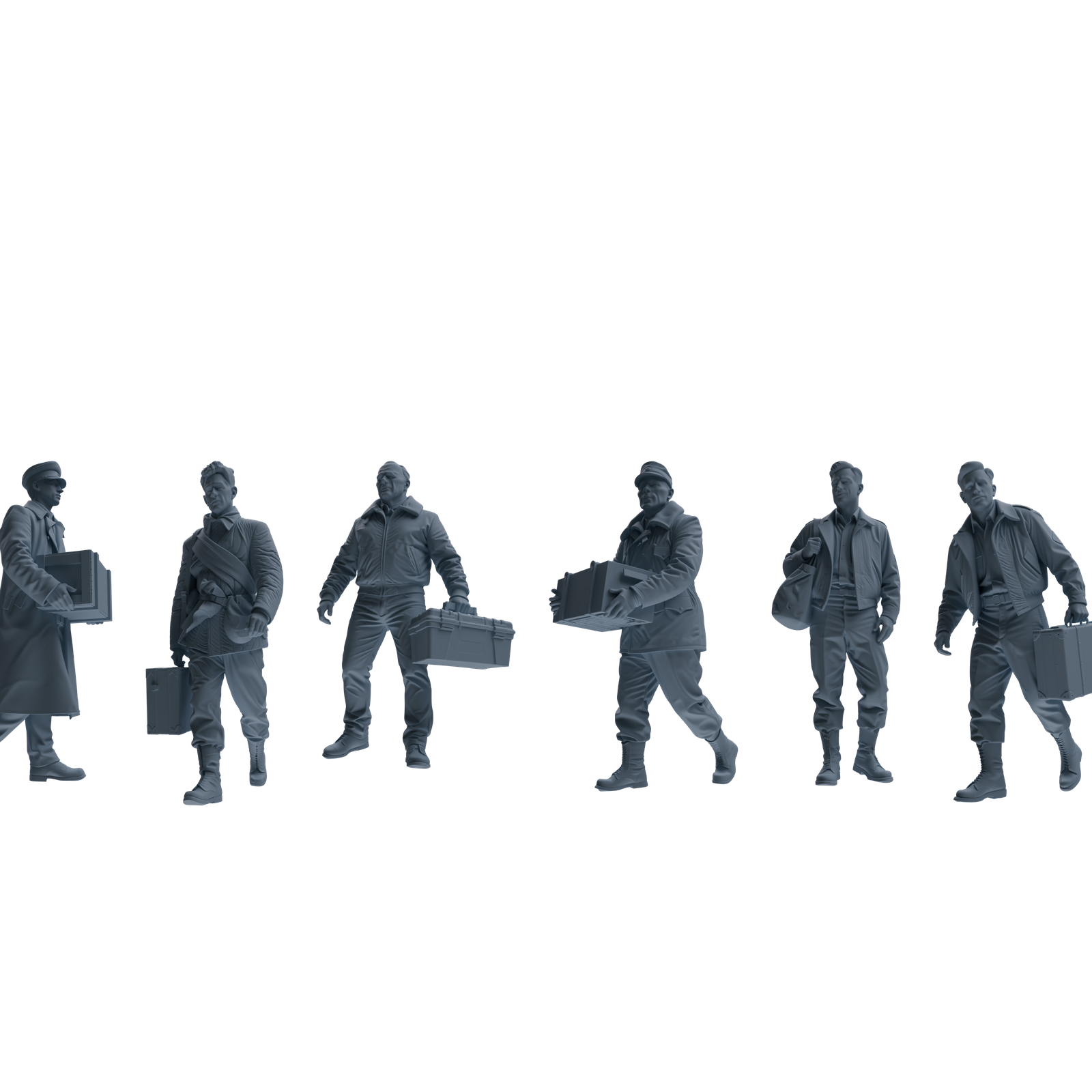 MRY-SFW SSTR100 Miniatures Soldier Model Kit Enemy at Stalingrad WWII Soviet Soldiers Logistics Six-Person Group