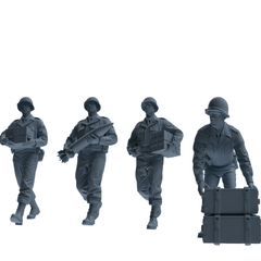 MRY-SFW SSTR225 WWII U.S. Army Logistics Soldier Logistics Four-Person Group