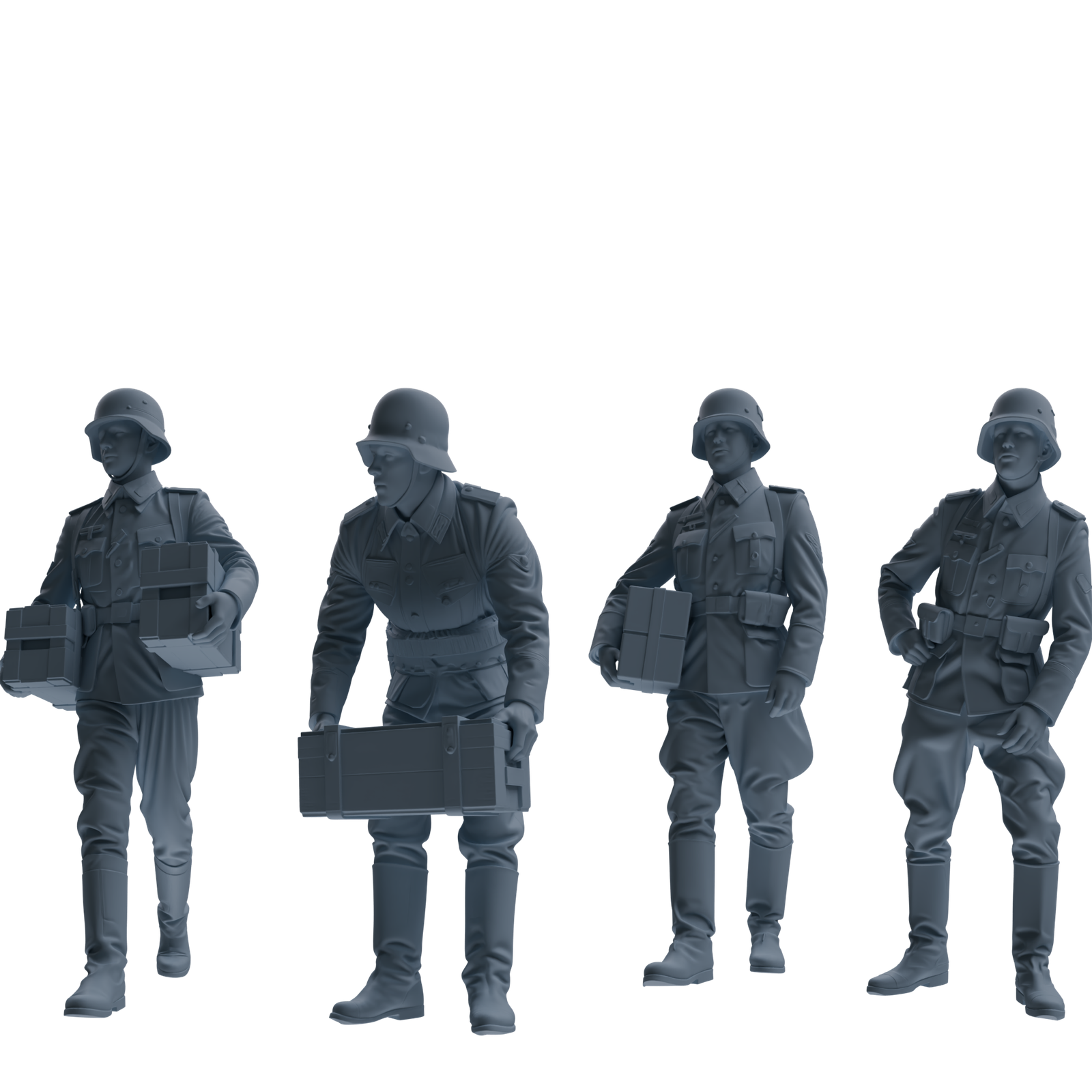 MRY-SFW SSTR218 WWII German Army Logistics Soldier Logistics Four-Person Group