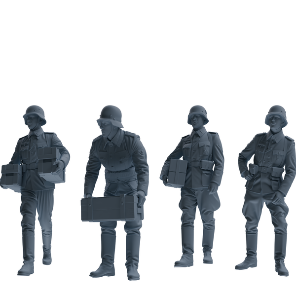 MRY-SFW SSTR218 WWII German Army Logistics Soldier Logistics Four-Person Group