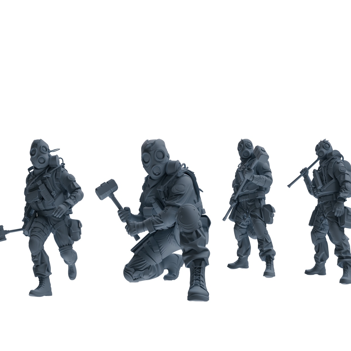 MRY-SFW SSTR340 Modern Counter-Terrorism SWAT Breacher Combat Four-Person Group