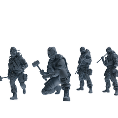MRY-SFW SSTR340 Modern Counter-Terrorism SWAT Breacher Combat Four-Person Group