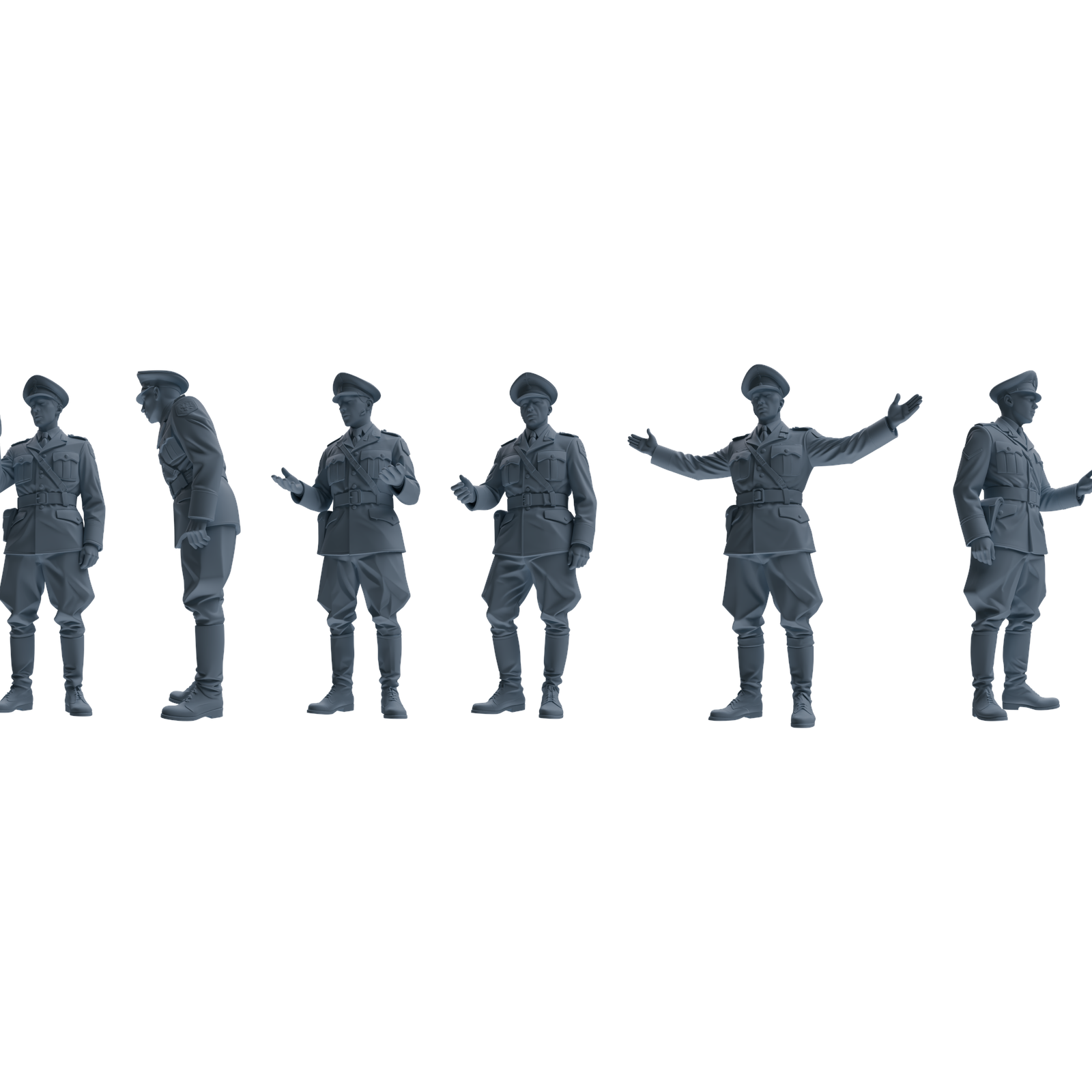 MRY-SFW LYGR584 WWII French Army Six-Person Daily Routine 2 3D Printed Resin Model Kit by SSMODEL