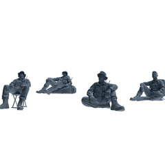 MRY-SFW SSTR142 Miniatures Soldier Model Kit War of Hyenas Modern Canadian Army Four-Person Rest Group