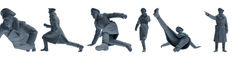 MRY-SFW LYGR703 WWII German Army Story Scene Six-Person Physical Training Group 3D Printed Resin Model Kit by SSMODEL