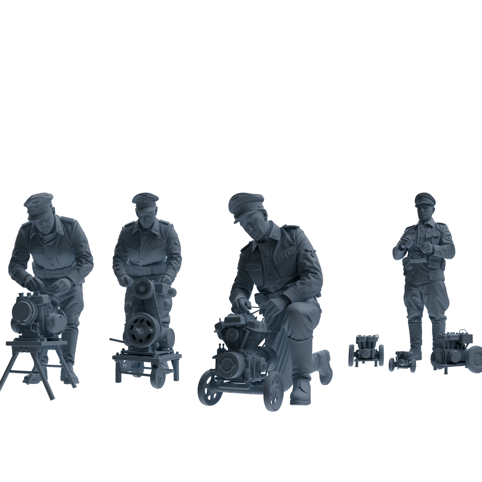MRY-SFW SSTR252 WWI British Army Logistics Soldier Maintenance Four-Person Group