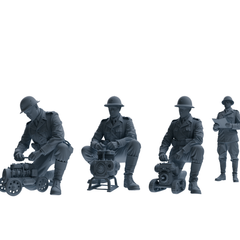 MRY-SFW SSTR221 WWII French Army Logistics Soldier Maintenance Four-Person Group