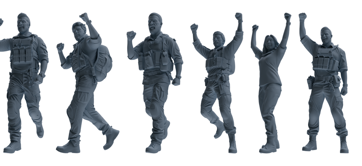 MRY-SFW SSTR014 Miniatures Soldier Model Kit Modern Navy SEAL Six-Person Triumphant Return Group