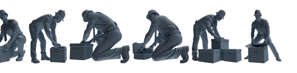 MRY-SFW LYGR790 British Police Six-Person Combat Readiness Group 3D Printed Resin Model Kit by SSMODEL